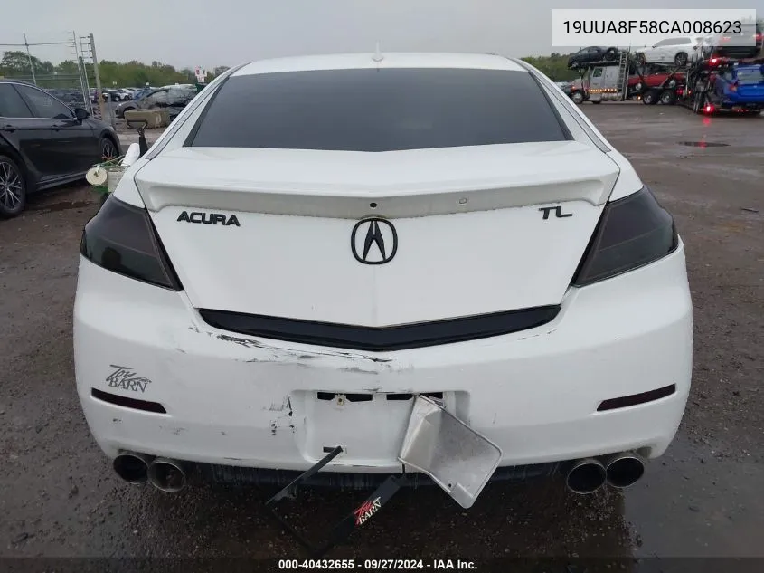 2012 Acura Tl 3.5 VIN: 19UUA8F58CA008623 Lot: 40432655