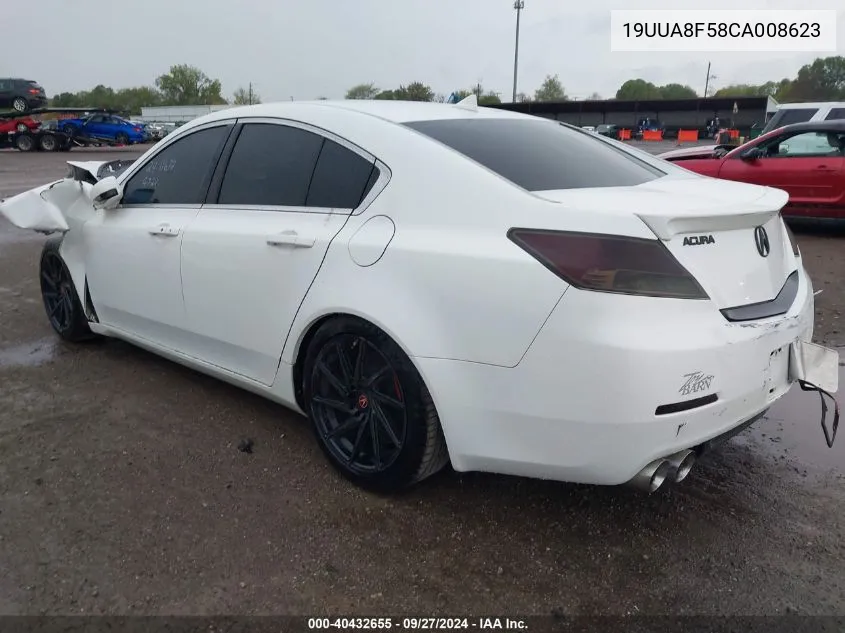 2012 Acura Tl 3.5 VIN: 19UUA8F58CA008623 Lot: 40432655