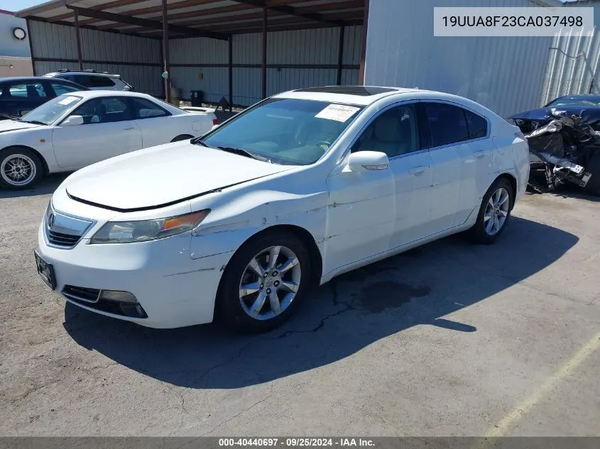 2012 Acura Tl 3.5 VIN: 19UUA8F23CA037498 Lot: 40440697