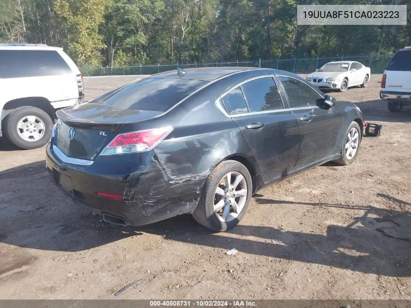 2012 Acura Tl 3.5 VIN: 19UUA8F51CA023223 Lot: 40508731