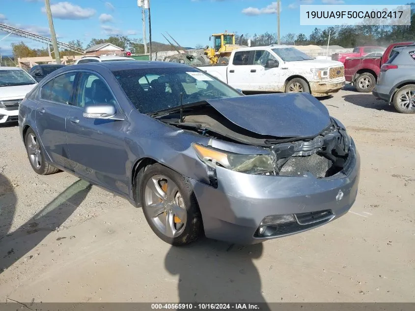 2012 Acura Tl 3.7 VIN: 19UUA9F50CA002417 Lot: 40565910