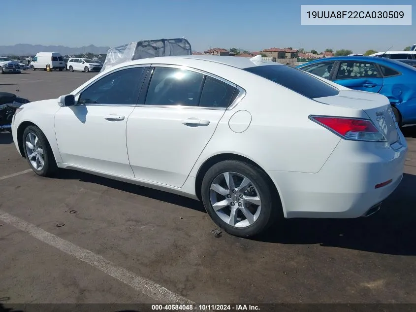 2012 Acura Tl 3.5 VIN: 19UUA8F22CA030509 Lot: 40584048