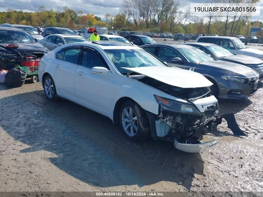 2012 Acura Tl 3.5 VIN: 19UUA8F5XCA801566 Lot: 40586152