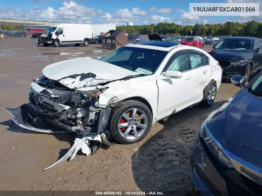 2012 Acura Tl 3.5 VIN: 19UUA8F5XCA801566 Lot: 40586152