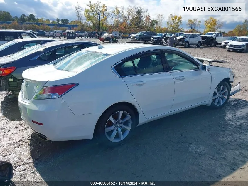 2012 Acura Tl 3.5 VIN: 19UUA8F5XCA801566 Lot: 40586152