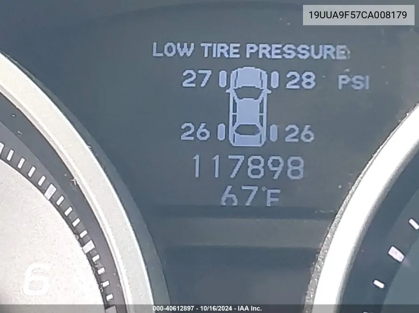 19UUA9F57CA008179 2012 Acura Tl 3.7