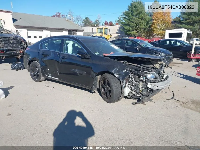 2012 Acura Tl 3.5 VIN: 19UUA8F54CA006822 Lot: 40694145