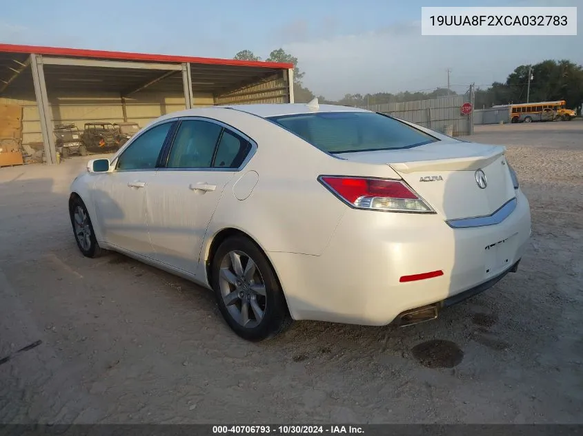 2012 Acura Tl 3.5 VIN: 19UUA8F2XCA032783 Lot: 40706793