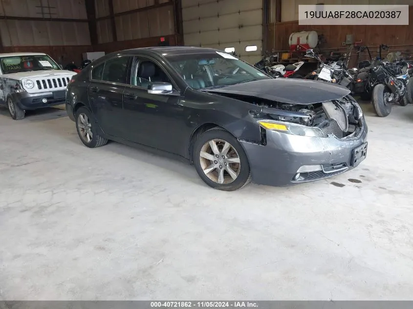 2012 Acura Tl 3.5 VIN: 19UUA8F28CA020387 Lot: 40721862