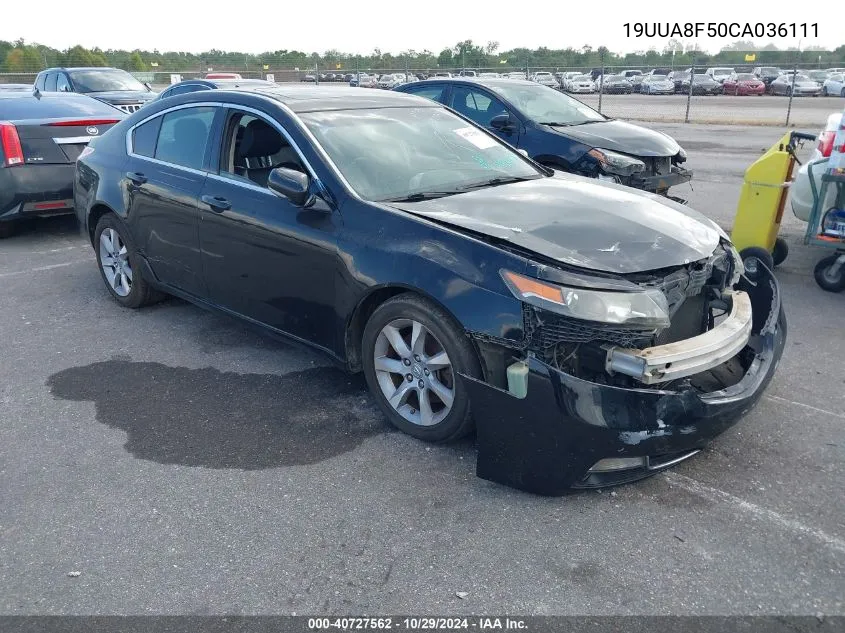 2012 Acura Tl 3.5 VIN: 19UUA8F50CA036111 Lot: 40727562