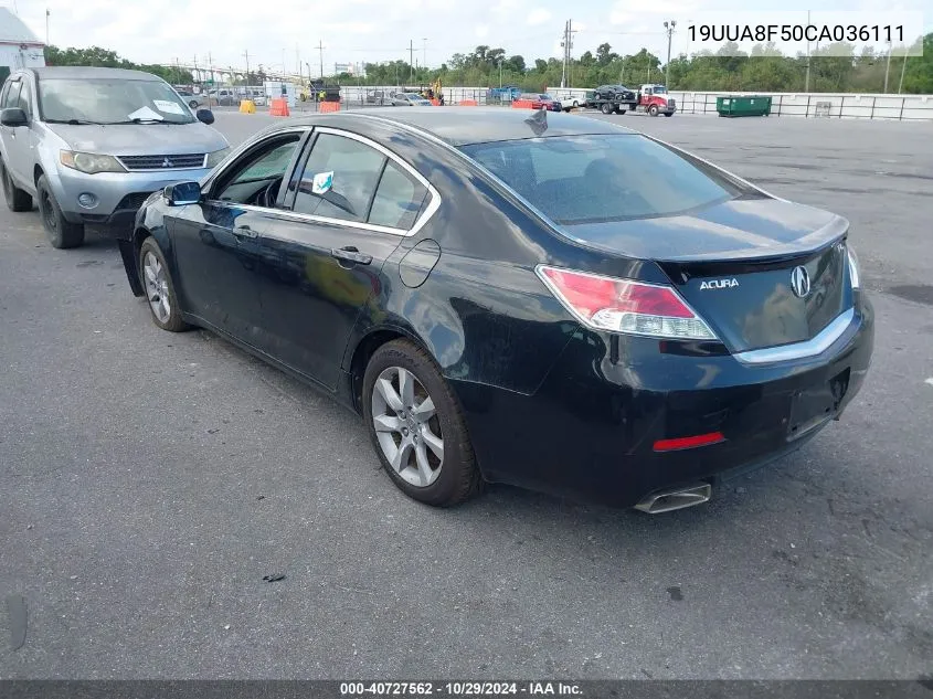 2012 Acura Tl 3.5 VIN: 19UUA8F50CA036111 Lot: 40727562