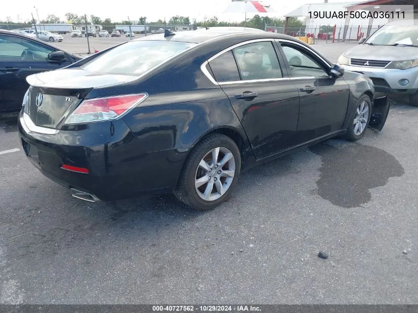 2012 Acura Tl 3.5 VIN: 19UUA8F50CA036111 Lot: 40727562