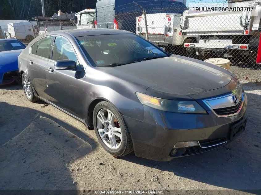 2012 Acura Tl 3.7 VIN: 19UUA9F26CA003707 Lot: 40769848