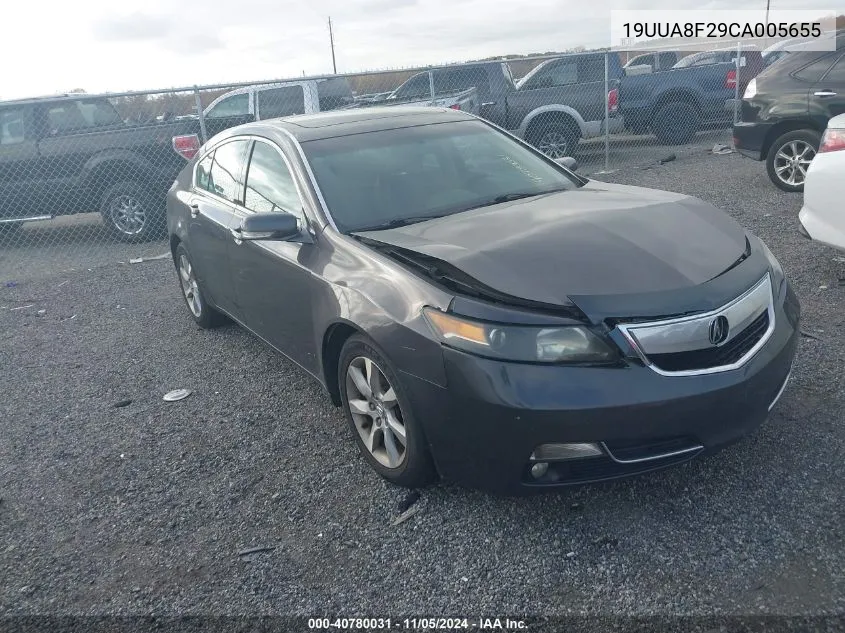 2012 Acura Tl 3.5 VIN: 19UUA8F29CA005655 Lot: 40780031