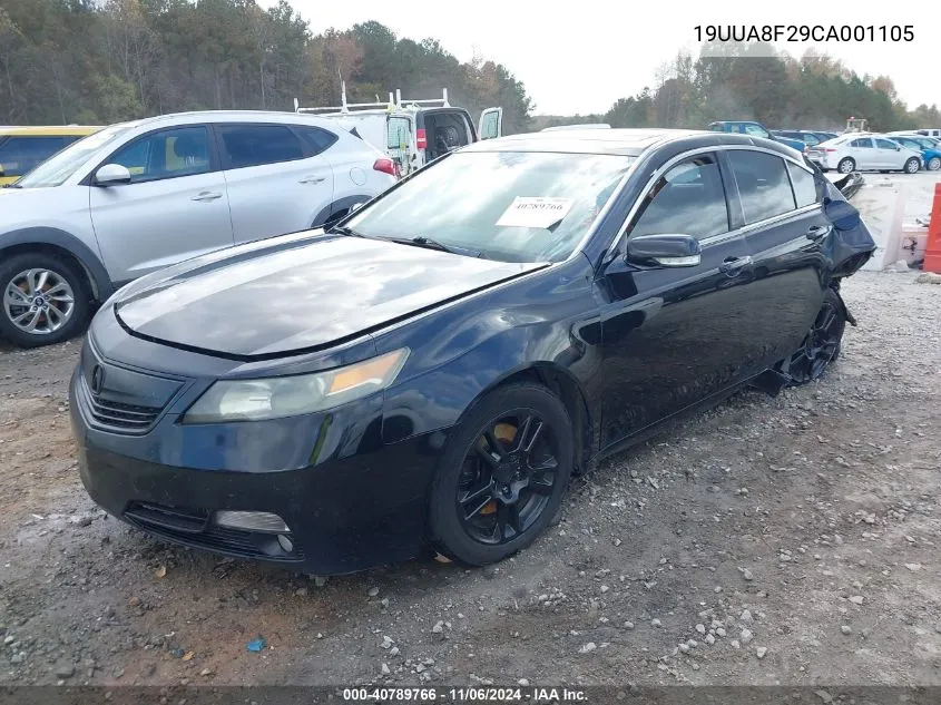 2012 Acura Tl 3.5 VIN: 19UUA8F29CA001105 Lot: 40789766