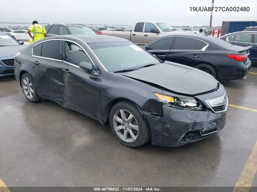 2012 Acura Tl 3.5 VIN: 19UUA8F27CA002480 Lot: 40798822