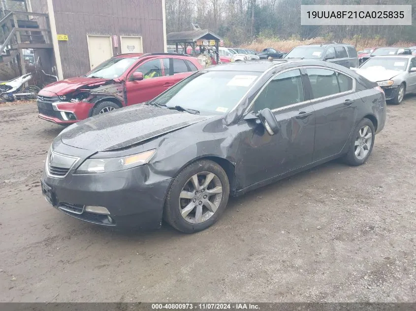 2012 Acura Tl 3.5 VIN: 19UUA8F21CA025835 Lot: 40800973