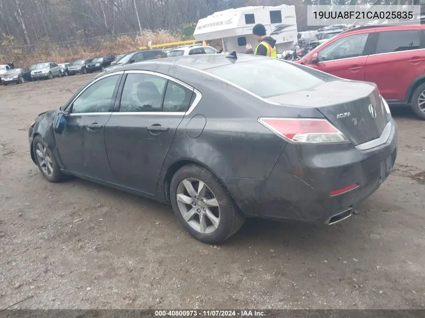 2012 Acura Tl 3.5 VIN: 19UUA8F21CA025835 Lot: 40800973