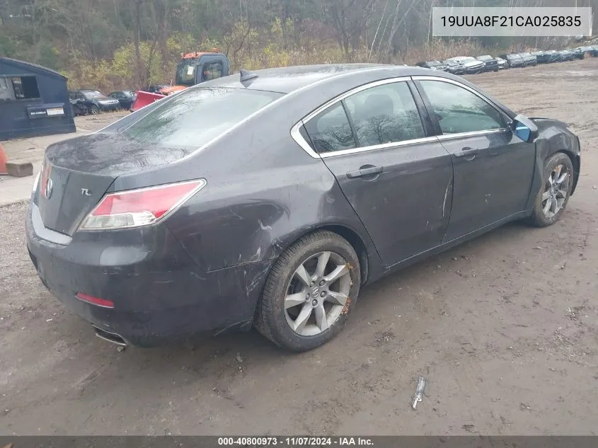 2012 Acura Tl 3.5 VIN: 19UUA8F21CA025835 Lot: 40800973