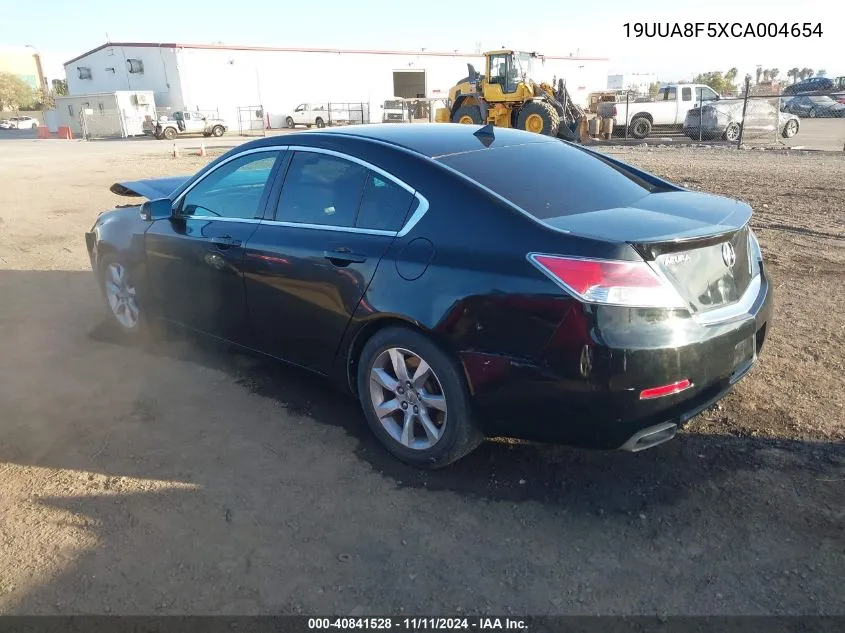 2012 Acura Tl 3.5 VIN: 19UUA8F5XCA004654 Lot: 40841528