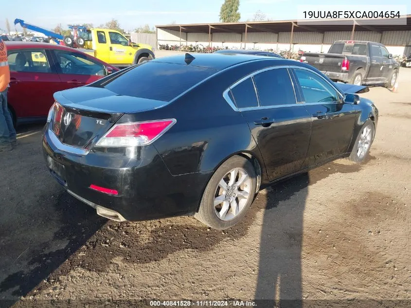 2012 Acura Tl 3.5 VIN: 19UUA8F5XCA004654 Lot: 40841528