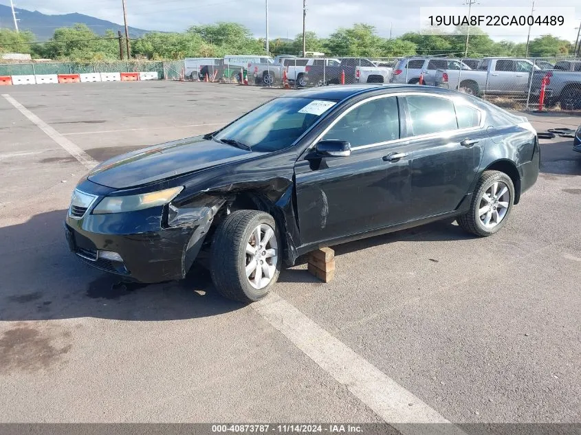 2012 Acura Tl 3.5 VIN: 19UUA8F22CA004489 Lot: 40873787