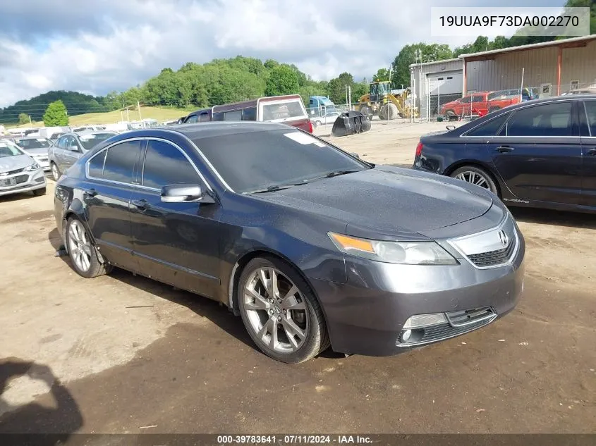 2013 Acura Tl 3.7 VIN: 19UUA9F73DA002270 Lot: 39783641