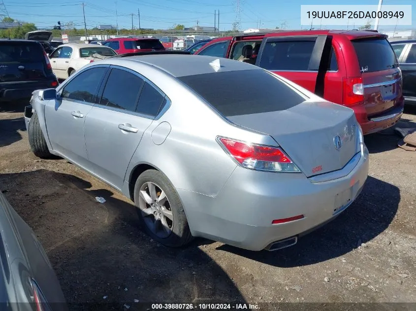 2013 Acura Tl 3.5 VIN: 19UUA8F26DA008949 Lot: 39880726