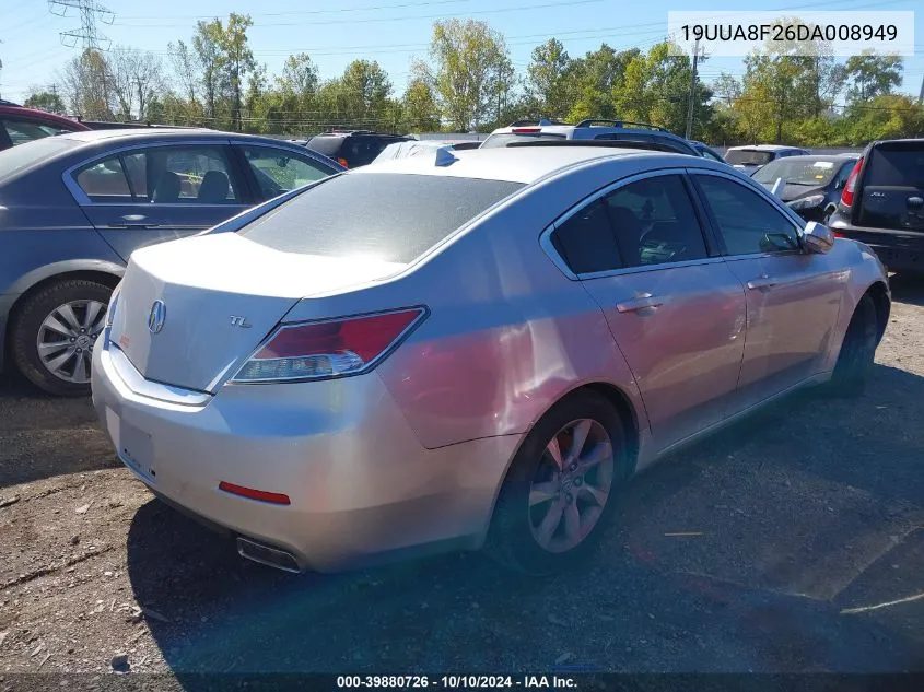 2013 Acura Tl 3.5 VIN: 19UUA8F26DA008949 Lot: 39880726