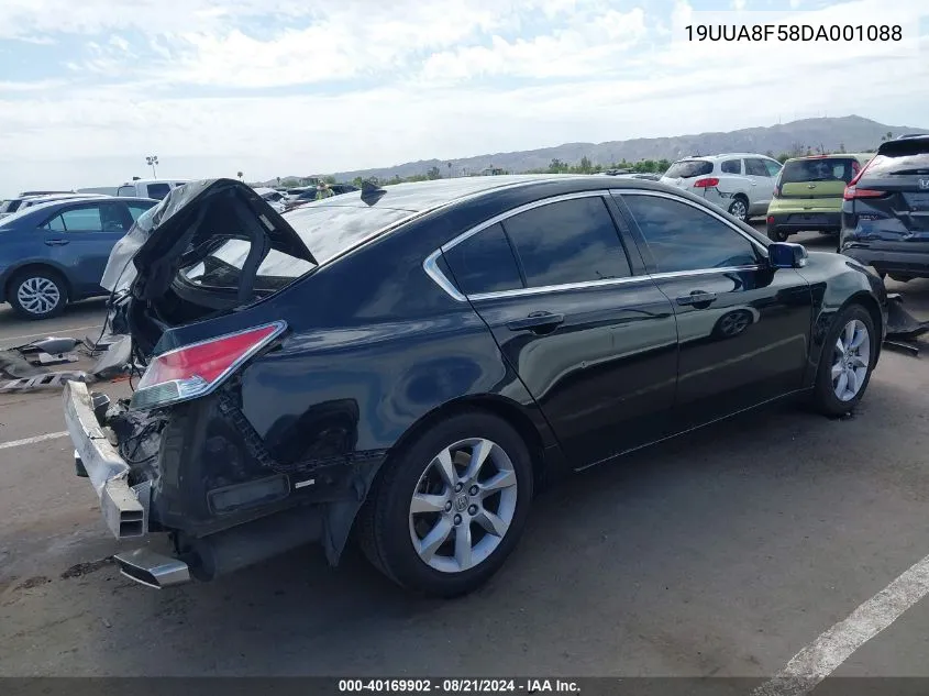 2013 Acura Tl 3.5 VIN: 19UUA8F58DA001088 Lot: 40169902