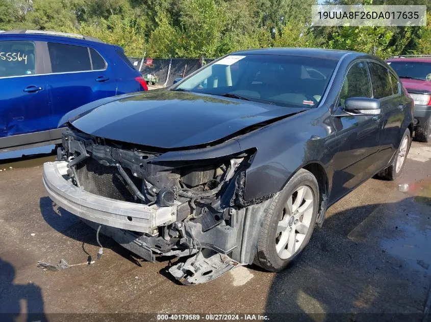 2013 Acura Tl 3.5 VIN: 19UUA8F26DA017635 Lot: 40179589