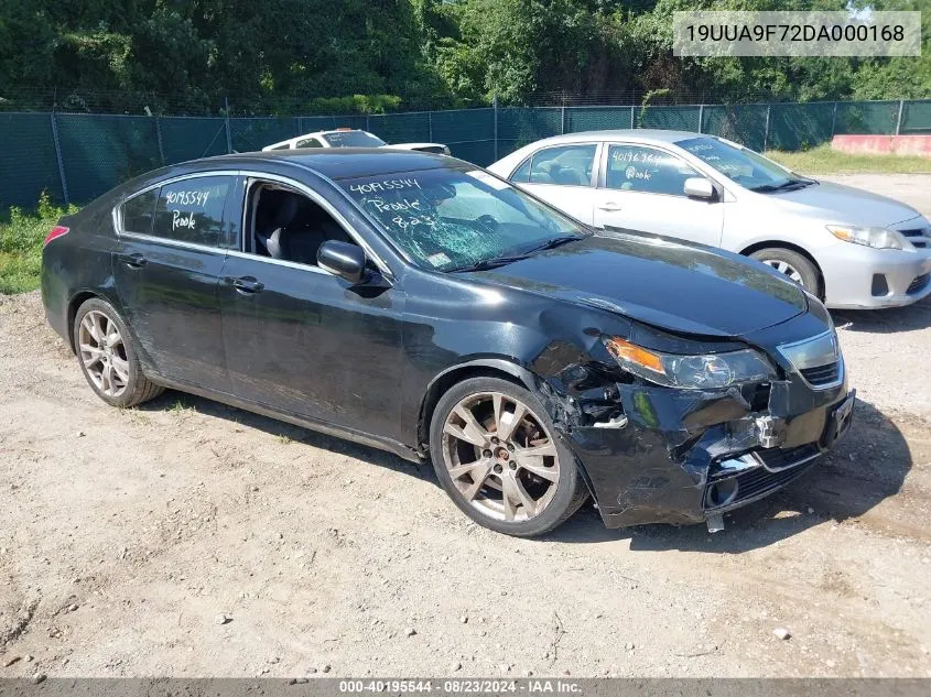 2013 Acura Tl 3.7 VIN: 19UUA9F72DA000168 Lot: 40195544