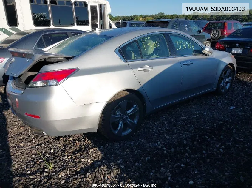 2013 Acura Tl 3.7 VIN: 19UUA9F53DA003403 Lot: 40276051