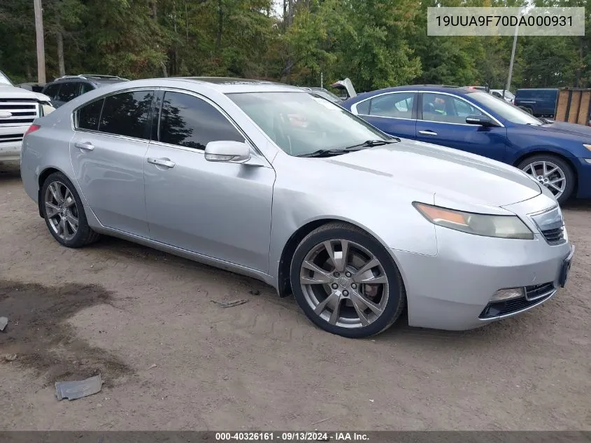 2013 Acura Tl 3.7 VIN: 19UUA9F70DA000931 Lot: 40326161