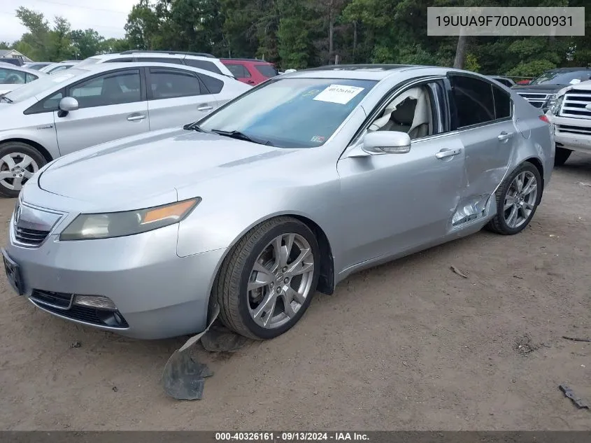 2013 Acura Tl 3.7 VIN: 19UUA9F70DA000931 Lot: 40326161