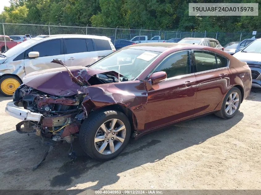 2013 Acura Tl 3.5 VIN: 19UUA8F24DA015978 Lot: 40340953