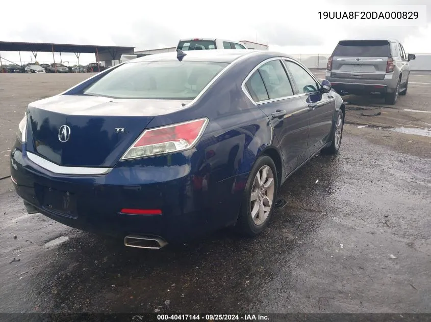 2013 Acura Tl 3.5 VIN: 19UUA8F20DA000829 Lot: 40417144