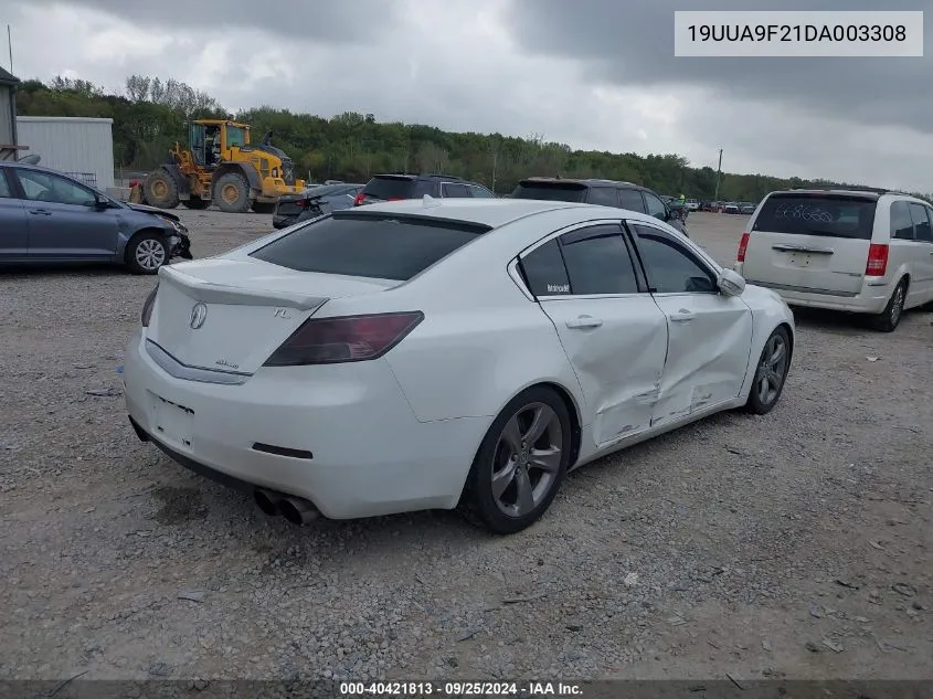 2013 Acura Tl 3.7 VIN: 19UUA9F21DA003308 Lot: 40421813