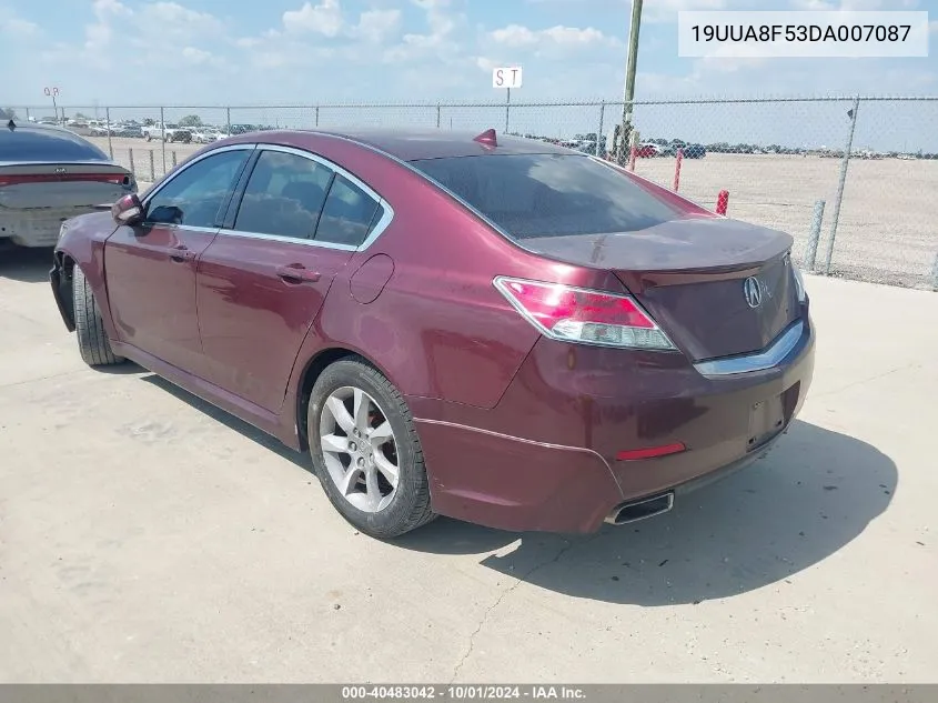 2013 Acura Tl 3.5 VIN: 19UUA8F53DA007087 Lot: 40483042