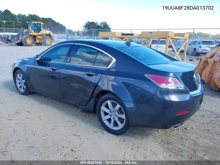 2013 Acura Tl 3.5 VIN: 19UUA8F28DA013702 Lot: 40622588