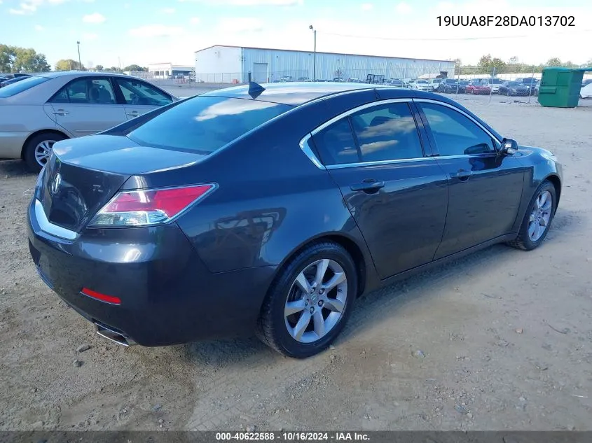 2013 Acura Tl 3.5 VIN: 19UUA8F28DA013702 Lot: 40622588