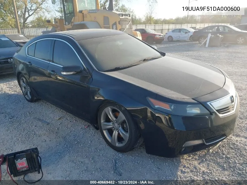 2013 Acura Tl 3.7 VIN: 19UUA9F51DA000600 Lot: 40669482