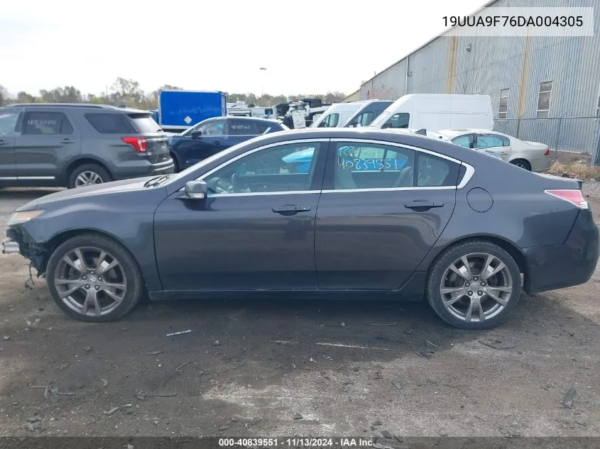 2013 Acura Tl 3.7 VIN: 19UUA9F76DA004305 Lot: 40839551