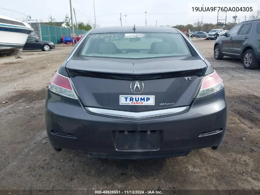 2013 Acura Tl 3.7 VIN: 19UUA9F76DA004305 Lot: 40839551