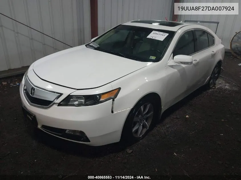 2013 Acura Tl 3.5 VIN: 19UUA8F27DA007924 Lot: 40865583