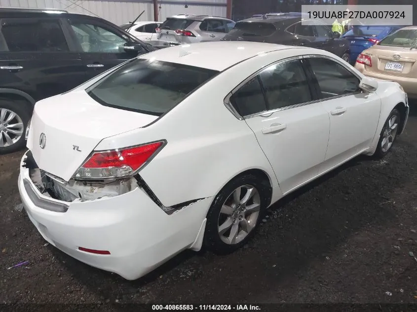 2013 Acura Tl 3.5 VIN: 19UUA8F27DA007924 Lot: 40865583