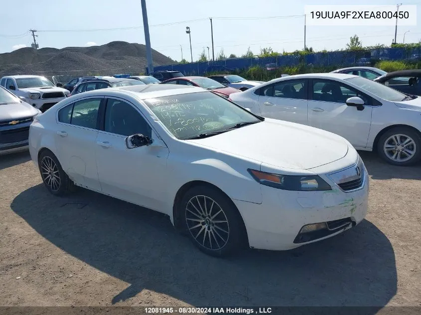 2014 Acura Tl VIN: 19UUA9F2XEA800450 Lot: 12081945