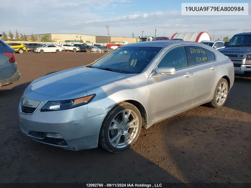 2014 Acura Tl Advance VIN: 19UUA9F79EA800984 Lot: 12092760