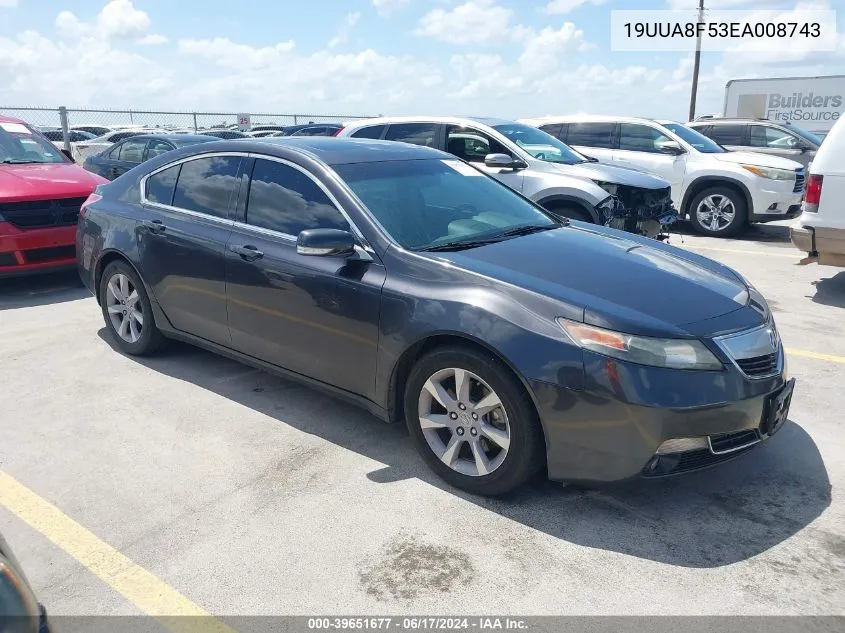 2014 Acura Tl 3.5 VIN: 19UUA8F53EA008743 Lot: 39651677