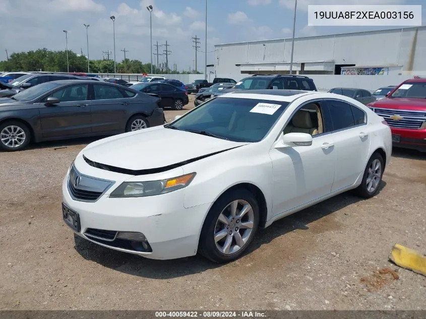 2014 Acura Tl 3.5 VIN: 19UUA8F2XEA003156 Lot: 40059422